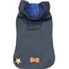 Preziosi Pet - Impermeabile Per Cane Colore Blu, Taglia Media 45 Cm, Chiusura Regolabile, Foro Per Guinzaglio. Abbigliamento Antipioggia, Antivento animali