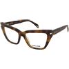 Police New Gem 2 VPL03 0710 | Occhiali da Vista Graduati | Prova Online | Plastica | Quadrati, Cat Eye | Marrone, Havana | Adrialenti