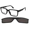 Police Etchline 1 UPLU53 U28P | Occhiali da Vista con Clip da Sole | Prova Online | Plastica | Quadrati | Nero | Adrialenti