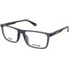 Police Origins Lite 32 VPLQ66 0U11 | Occhiali da Vista Graduati | Prova Online | Plastica | Quadrati | Blu, Trasparente | Adrialenti