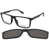 Police Origins Lite 32 UPLQ66 U28P | Occhiali da Vista con Clip da Sole | Prova Online | Plastica | Quadrati | Nero | Adrialenti