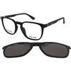 Police Origins Lite 33 UPLQ67 U28P | Occhiali da Vista con Clip da Sole | Prova Online | Plastica | Quadrati | Nero | Adrialenti