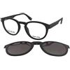 Police Etchline 2 UPLU54 U28P | Occhiali da Vista con Clip da Sole | Prova Online | Plastica | Tondi | Nero | Adrialenti
