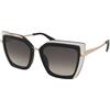 Police Starlight 1 SPLP43 0Z50 | Occhiali da Sole Graduati o Non Graduati | Prova Online | Plastica | Cat Eye | Nero, Trasparente | Adrialenti