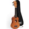 Mad About SU8-NT Ukulele Soprano Naturale con Custodia | Include custodia, plettro e corde di ricambio, con corde in carbonio nere per un suono più brillante.
