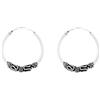 ENTREPLATA Due anelli in argento 925 stile Bali - Coppia di orecchini creoli piercing unisex fatti a mano da 20 mm - design etnico artigianale in argento sterling - modello 34