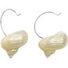 Oxxggkao - Orecchini eleganti e leggeri con perle di conchiglie naturali, accessori per collana da donna, stile costiero, One Size, come descritto