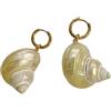 Oxxggkao - Orecchini eleganti e leggeri con perle di conchiglie naturali, accessori per collana da donna, stile costiero, One Size, come descritto