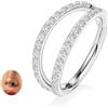 AROWRO Doppio anello nasale G23 titanio setto piercing conch Helix Daith Rook Tragus cartilagine nasale gioielli anello labbra 20G 18G 16G