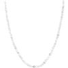 BERGERLIN Collana in pietra di luna bianca - catena bianca - argento - XS-S