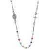 Holyart Rosari argento: Rosario girocollo multicolor Santa Rita argento 925