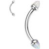 AROWRO Piercing per sopracciglia, G23, in titanio, per sopracciglia, per ombelico, per ombelico, per labbra, per labbra, per rok, trago, daith, 16 g, 6 - 12 mm