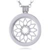 Morella Collana Donna in Acciaio Inox con Coins Moneta amuleto Ciondolo Rotondo 33 mm Sole Color Argento in Sacchetto di Velluto