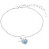 s.Oliver Bracciale in Argento 925 per bambine, con zirconi sintetici, 14+2 cm, Argento, cuore, Fornito in confezione regalo