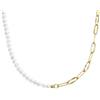 NADIR Collana Unisex Marlù 33cn0031g-w in Acciaio Oro e Perle