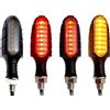 Alchemy Parts Indicatori Moto LED Stop Coda Luci Integrato Frecce