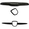 AJHJET Griglia Anteriore 3 Pz/set Boot Maniglia Porta Anteriore/Posteriore Logo Badge Griglia Striscia Copertura Per Fiat Per Abarth 500 595 695 595C 695C 2012-2024 Griglia paraurti(B SET Carbon)