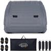 SOARS Box Tetto Auto 400L, 113,5 X 63,5 X 36,5 CM, Portapacchi Auto Tetto Impermeabile con Cinghie di Trasporto & Borsa di Trasporto, per Auto, Furgoni, SUV (Grigio)