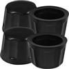 JEWEDECO Copri Mozzo Ruota per ATV 110-250cc Nero 4 Pezzi in Gomma per Accessori Quad e Uso Esterno