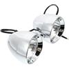 MERRYHAPY Faretto Moto LED Canbus Fendinebbia Retro a Forma di Proiettile 2 Pezzi in Plastico Argento Polveri Resistente e Alta Conducibilità Termica