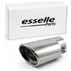 Esselle Parts Terminale Scarico Cromato Ovale Acciaio Inox per Dacia Duster MK2 Plug&Play