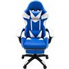 Bleker SEDIA DA GAMING, PELLE SINTETICA, CON ROTELLE CUSCINO SUPPORTO E POGGIAPIEDI cod WSE8156