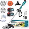 Traumheim Tagliaerba a batteria con 2 batterie da 4,0 Ah - Decespugliatore elettrico 4 in 1, motore senza spazzole da 950 W, per giardino