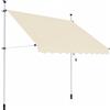 Paluplus Tenda da Sole a Morsetto Autoportante Beige, Misura 300x300 cm, Struttura Regolabile in altezza, Montaggio Senza Fori e Viti, Telo Resistente 280 g/m², per Balcone e Terrazzo -6202F -12,7