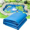 Gaommini Rivestimento Preformati per laghetti da Giardino - Telo Flessibile Blu per laghetti - 2x3m 3x5m 4x6m 7x8m 8x10m; Membrane per Piscine; Teli in polietilene Impermeabili(8x12m)