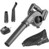 STAHLWERK Soffiatore e aspirapolvere a batteria 2 in 1 MAG-20 ST - 20 V con 2 Ah, soffiatore compatto brushless per giardino, strada, officina e auto, maneggevole mini soffiatore fino a 98 m/s e