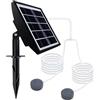 Generic Aeratore solare per laghetto, con batteria da 2000 mAh, pompa ad aria esterna a basso rumore, pompa ad aria solare, per acquario, , pesca in cortile