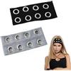 FUyanen 2 Pezzi Fascia per Capelli con Occhielli, Larga Fascia Elastica Punk Grunge Goth per Donna, Accessorio Y2K per Yoga Fitness Corsa,fasce alla moda con occhielli per donna(19x8.5cm)