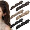 OIXEYA 6 Pezzi Fermagli Capelli 9cm, Fascia Doppio Strato per Frangia e Ciocche, Fermaglio Capelli Donna Elegante Mollette Capelli Donna Accessori per Capelli Colorato Pinza per Ragazze e Donne