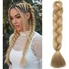 MY-LADY Extension per Treccine Africane 60cm 100g Treccine Extension Capelli Sintetici Jumbo Braiding Hair Crochet Twist Biondo naturale