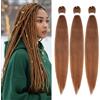 MY-LADY 65 cm, extension per capelli sintetici, Yaki, per trecce, capelli sintetici, per trecce jumbo (marrone Auburn)