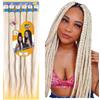 Ser Mulher Capelli SUPER JUMBO PREMIUM Braid per Treccine Africane PESO: 522g, LUNGHE: 65cm Pre-Stretched - Hair Braiding Extension, Anellini per Styling COMPRESI, (Biondo Platino, 65 cm)