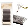 Natuhana Extension Ciglia W Forma 3D 4D 5D 6D 7D 8D 0.07 C D L LU Curl 8-15mm Classico Ciglia Ciuffetti Naturali Premade Fan Eyelash Extensions Volume Russo Professionale,Marroni