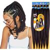 Ser Mulher Capelli SUPER JUMBO PREMIUM Braid per Treccine Africane PESO: 522g, LUNGHE: 65cm Pre-Stretched - Hair Braiding Extension, Anellini per Styling COMPRESI, (Dark Brown, 65 cm)