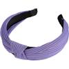 Whakano Fascia per capelli da donna, annodata, tinta unita, per donne, ragazze, colore viola scuro