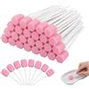 BLPRKOT 50 Pezzi Tamponi Monouso, Spugna per Lgiene Orale Bastoncini per la Pulizia per Bocca, Spugna per Lgiene Orale, Bastoncini per la Pulizia per Bocca per Adulti, Bambini, Animali Domestici（Rosa）