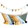 Cozary Bandierine, Tessuto Bunting, Triangolo Bandiera Ghirlanda, Ghirlande triangolari in cotone lavabile, Per Bambini Appesa Bandiera Per Matrimonio Compleanno Baby Shower Party