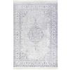 Nouristan Naveh Orient-Tappeto, Pelo Corto con Frange, Vintage, Orientale, in Velluto, per Sala da Pranzo, Soggiorno, Camera da Letto, Colore Blu Pastello, 95 x 140 cm, Rayon Cotone