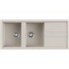Elleci Lavello Elleci Incasso 2 vasche 116x51 Best 500 Granitek Bianco Soft LGB50039