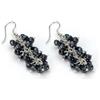 Vlnet ® | Vestopazzo orecchini pendente mogra | argento - ottone - rame | lavorazione artigianale (argento nero)
