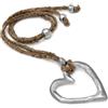 VLNET Vestopazzo collana pendente a forma di cuore realizzato in alluminio 100% riciclato. Filo di seta grezza. Lunghezza filo 50 cm. Nickel tested. Lavorazione artigianale