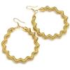 VLNET ® | Vestopazzo collana - bracciale - anello - orecchini | effetto molla intrecciata | ottone 100% riciclato | lavorazione artigianale (Orecchini)