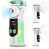 NEEMOSI Aerosol Portatile Silenzioso con Display Digitale, NEEMOSI Ricaricabile Aerosol Ultrasuoni per Adulti e Bambini, Macchina Aerosol con 2 Maschere e Boccaglio