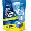 WoldoClean 2in1 Pastiglie Cassetta WC Detergente - Anticalcare Acqua Blu 40