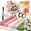 Jyunsing 500PZ Scovolini Colorati per Lavoretti, 5 Colori Scovolini Pipe Cleaner, Scovolini Ciniglia con Steli di Fiori, Set di Pulitori per Progetti di Bouquet di Fiori di Tulipani Fai Da Te Bastoncini