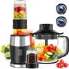 WAWORIO Frullatore, 700W Blender Frullatore Tritatutto Elettrico/Macinino con 570ML Bottiglia, Portatile Frullatore Smoothie per Frutta Verdura Fare Succhi Frullati, Senza BPA